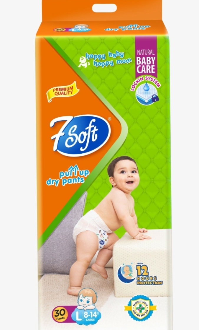 7Soft Natural Baby Care Dry Pants - Large (8-14 kg) wholesale Dhampur Bijnor - photo 1