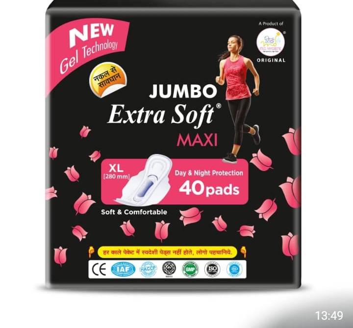 7Soft Maxi Care Cottony Soft XXL (320mm) Jumbo 40 Pads view 2